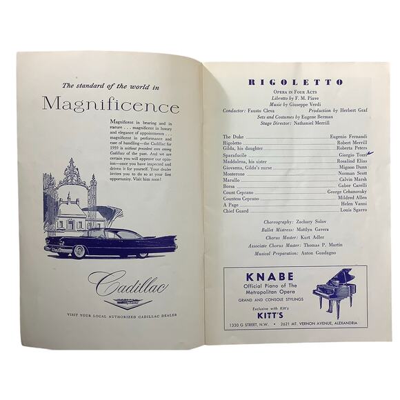 Rigoletto Playbill Apr 27 1959, Loew's Theater, Broadway NYC, Metropolitan Opera - Picture 3 of 7